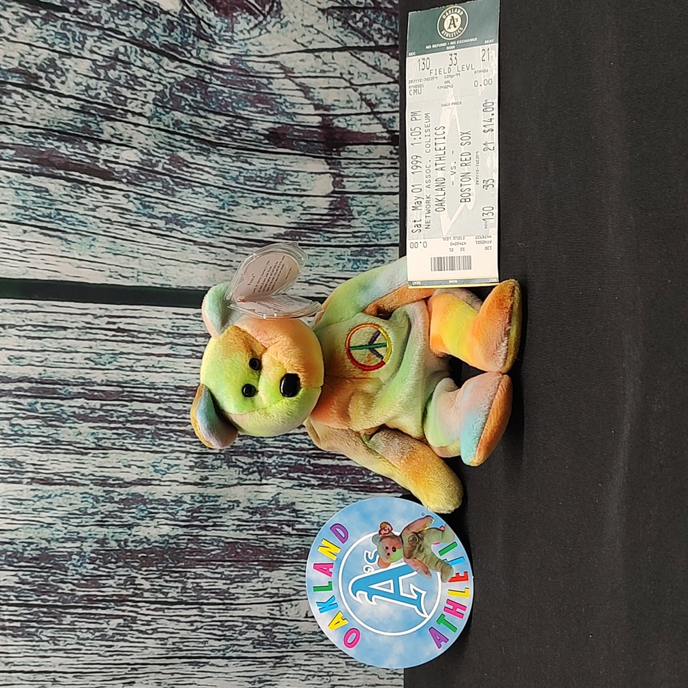 Peace beanie baby